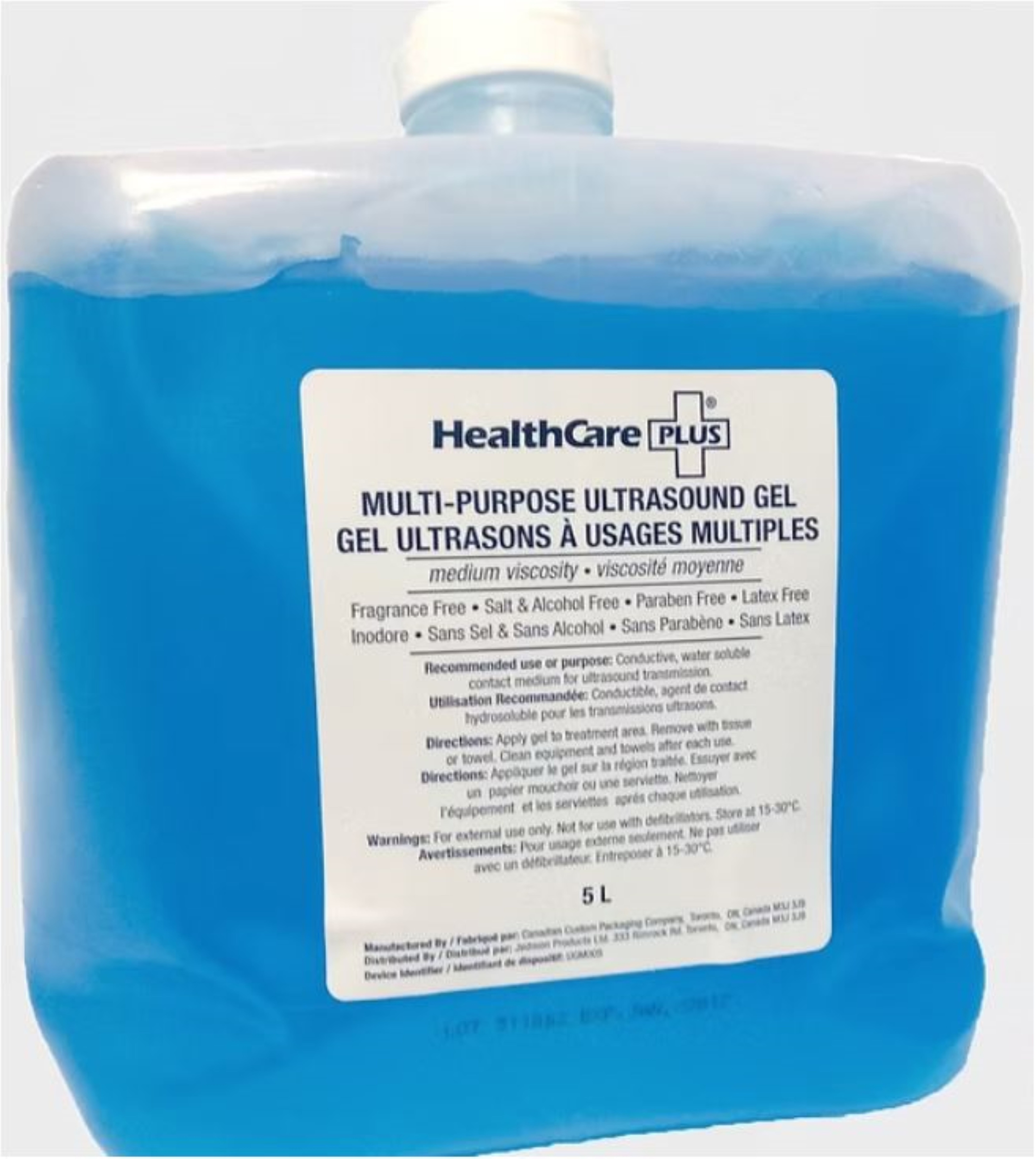 Ultrasound Gel 5L Blue Med w/